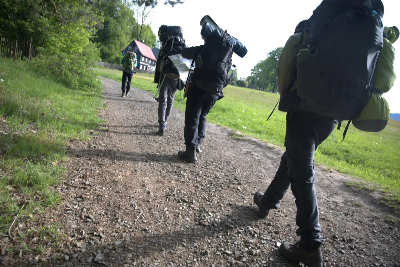Duke of Edinburgh expedition trek through the mountains